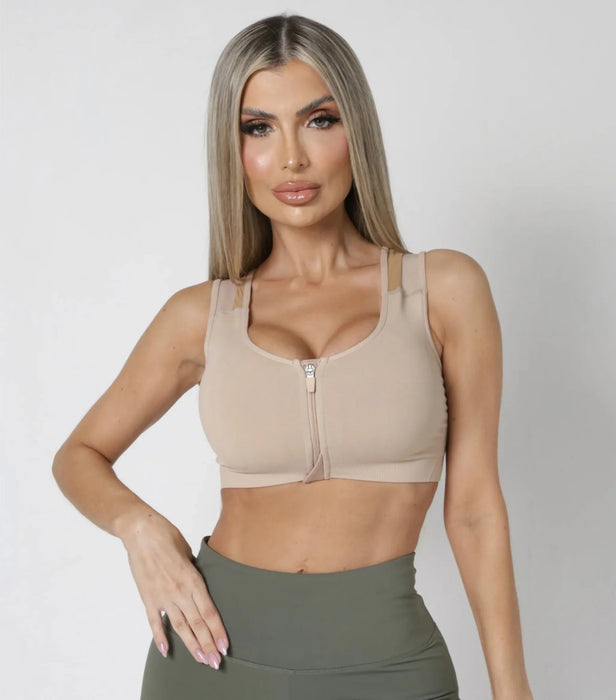 Posture Corrector Sports Bra With Zipper