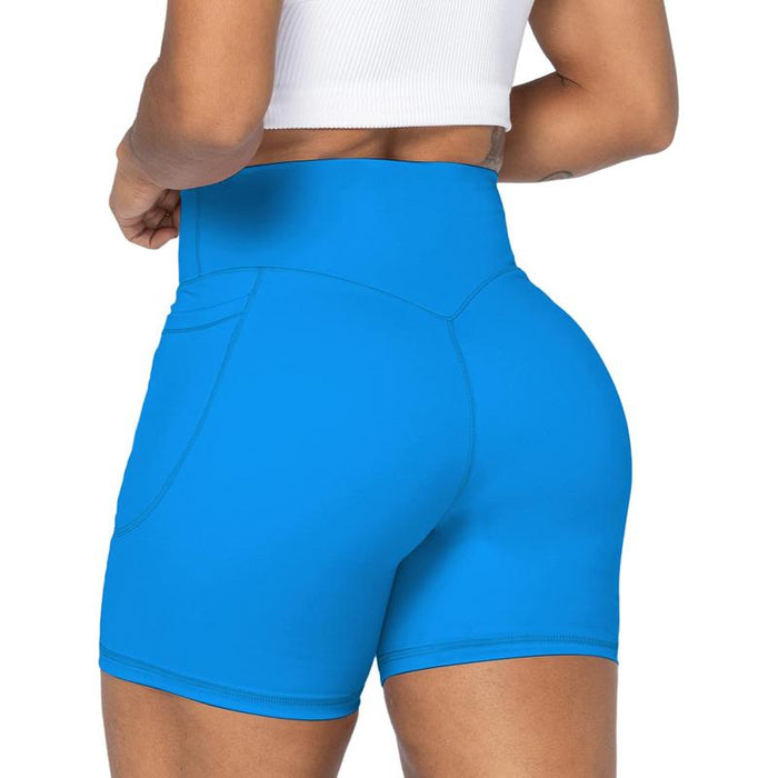 Women High Biker Shorts With Pockets