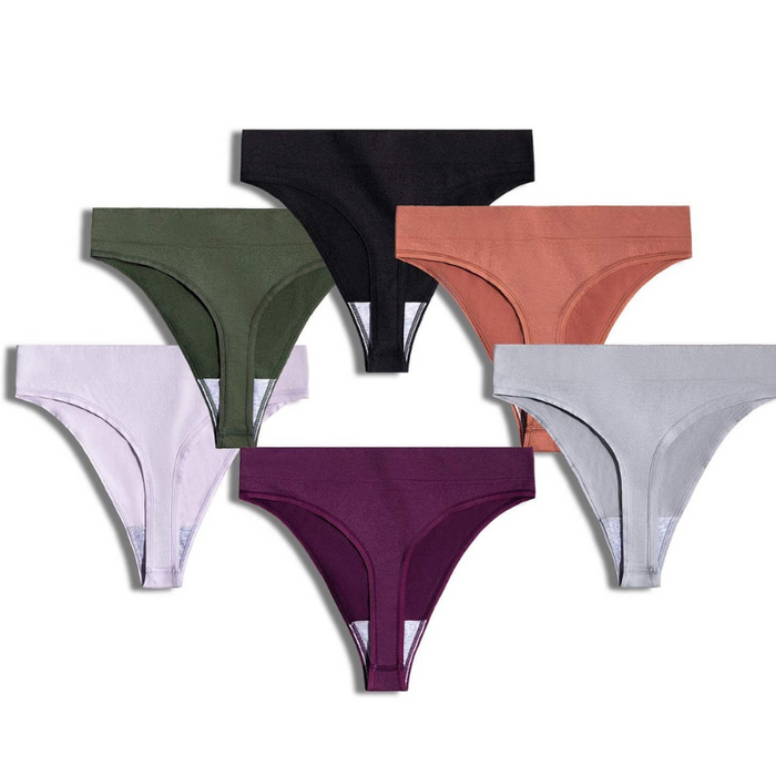 Women Seamless Thong Panties Pack Of 6