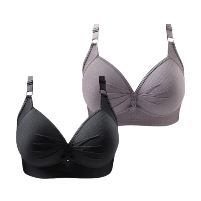 Pack Of Two Wireless Design Bra Set