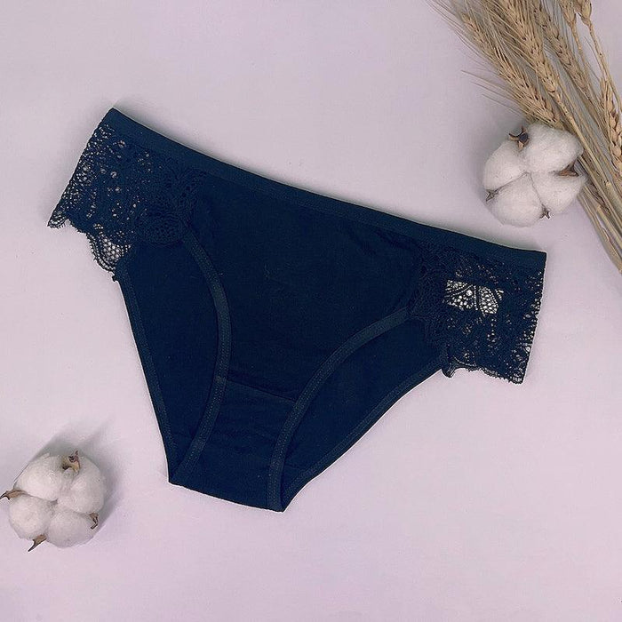 6 Pieces Cotton Mesh Style Underwear Set - Comfy Women Underwear