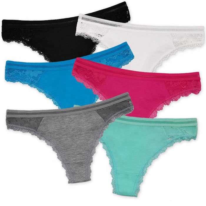6 Pieces Low Rise Underpants Set - Comfy Women Underwear