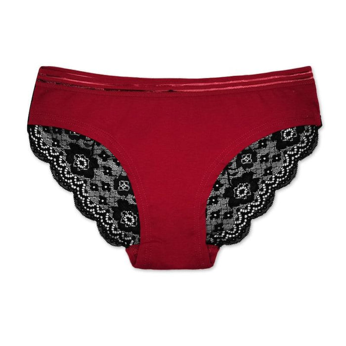 6 Pieces Low Waist Mesh Style Underwear - Comfy Women Underwear
