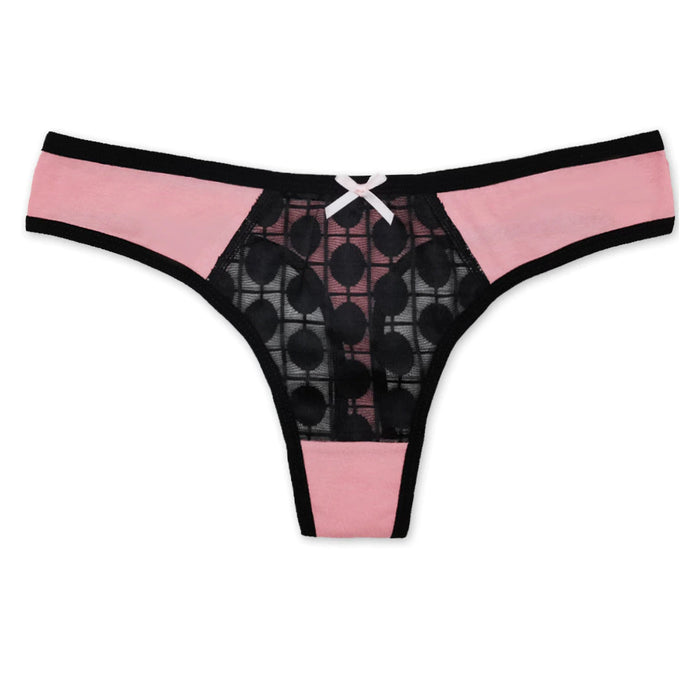 Women Solid Color Lace Transparent G String Panties - Comfy Women Underwear